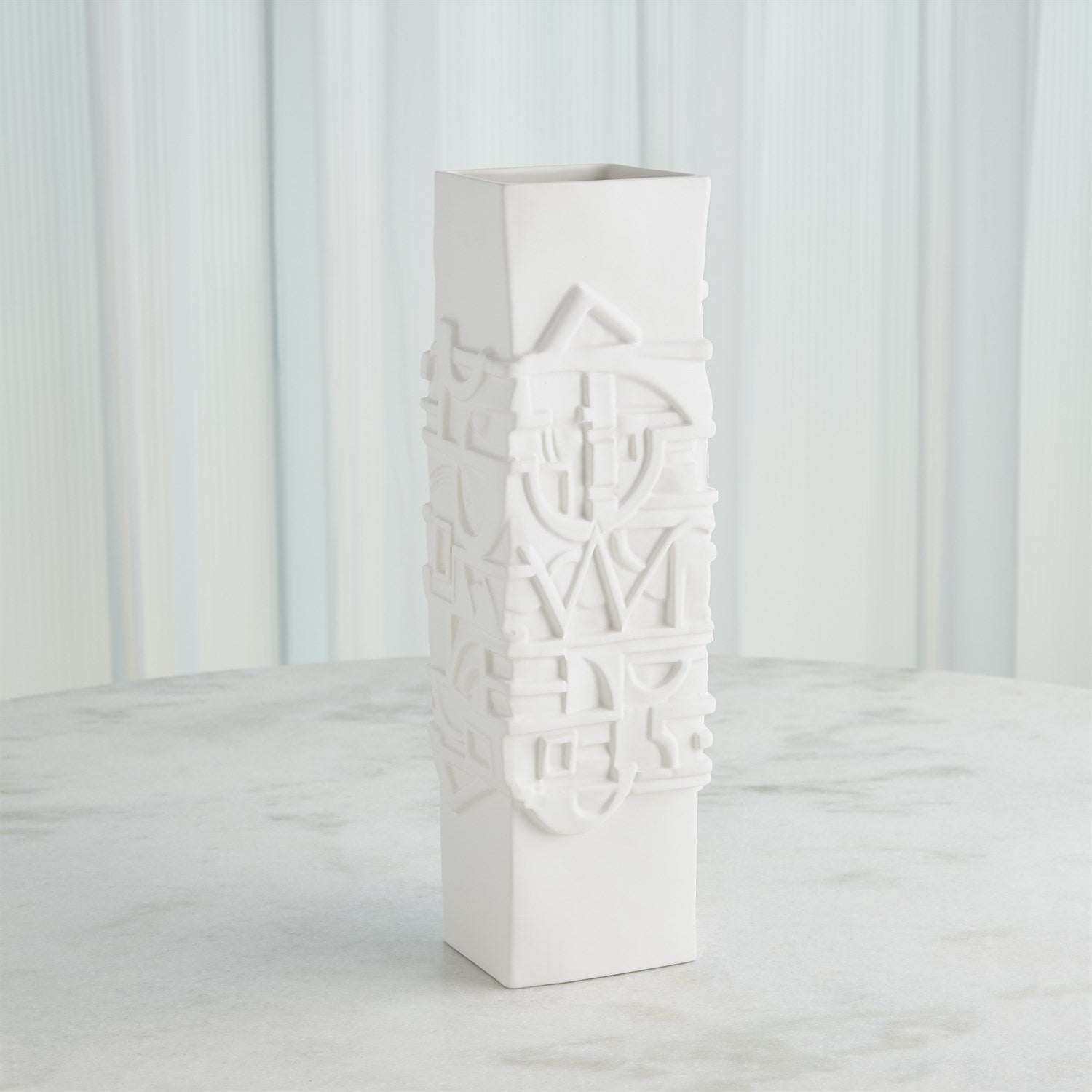 Global Views Totem Vase - Matte White