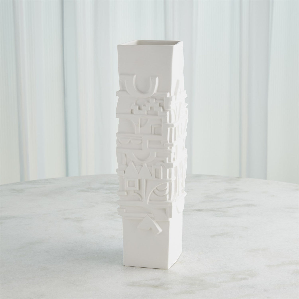 Global Views Totem Vase - Matte White
