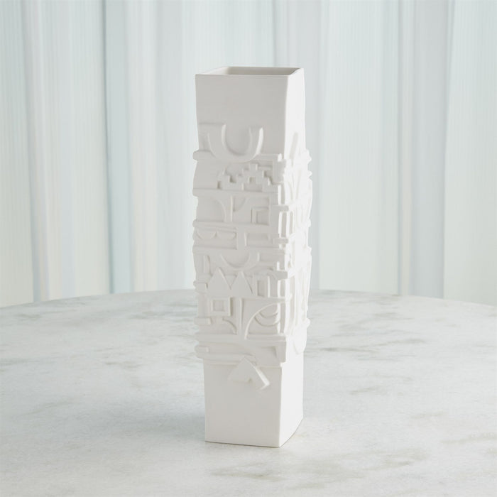 Global Views Totem Vase - Matte White
