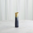 Global Views Indent Vase & Bowl - Grey Yellow