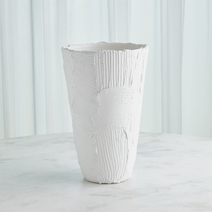 Global Views Chip Bowl & Vases - Matte White