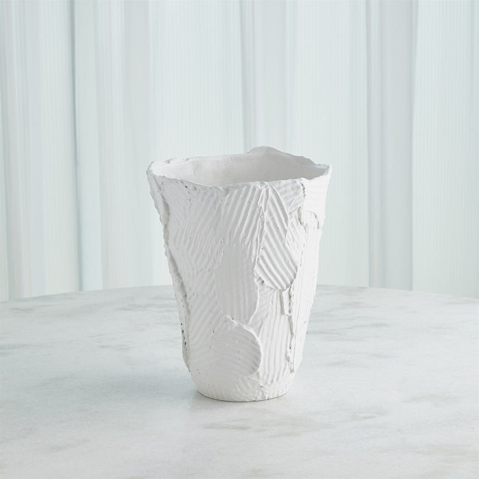 Global Views Chip Bowl & Vases - Matte White