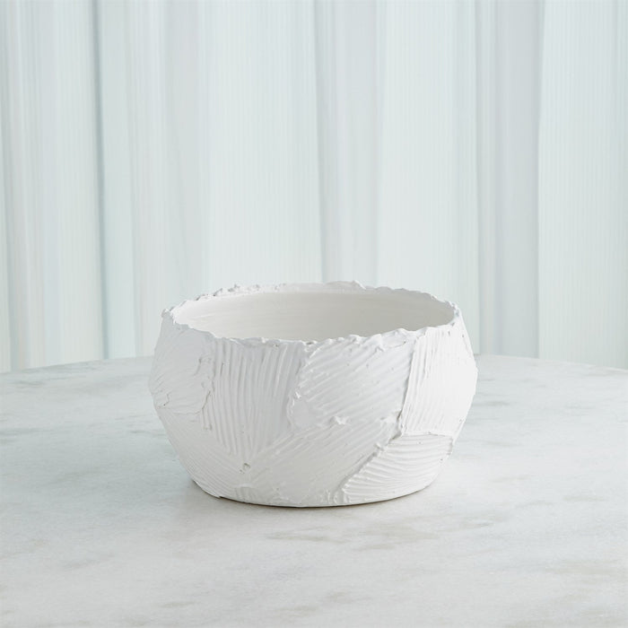 Global Views Chip Bowl & Vases - Matte White