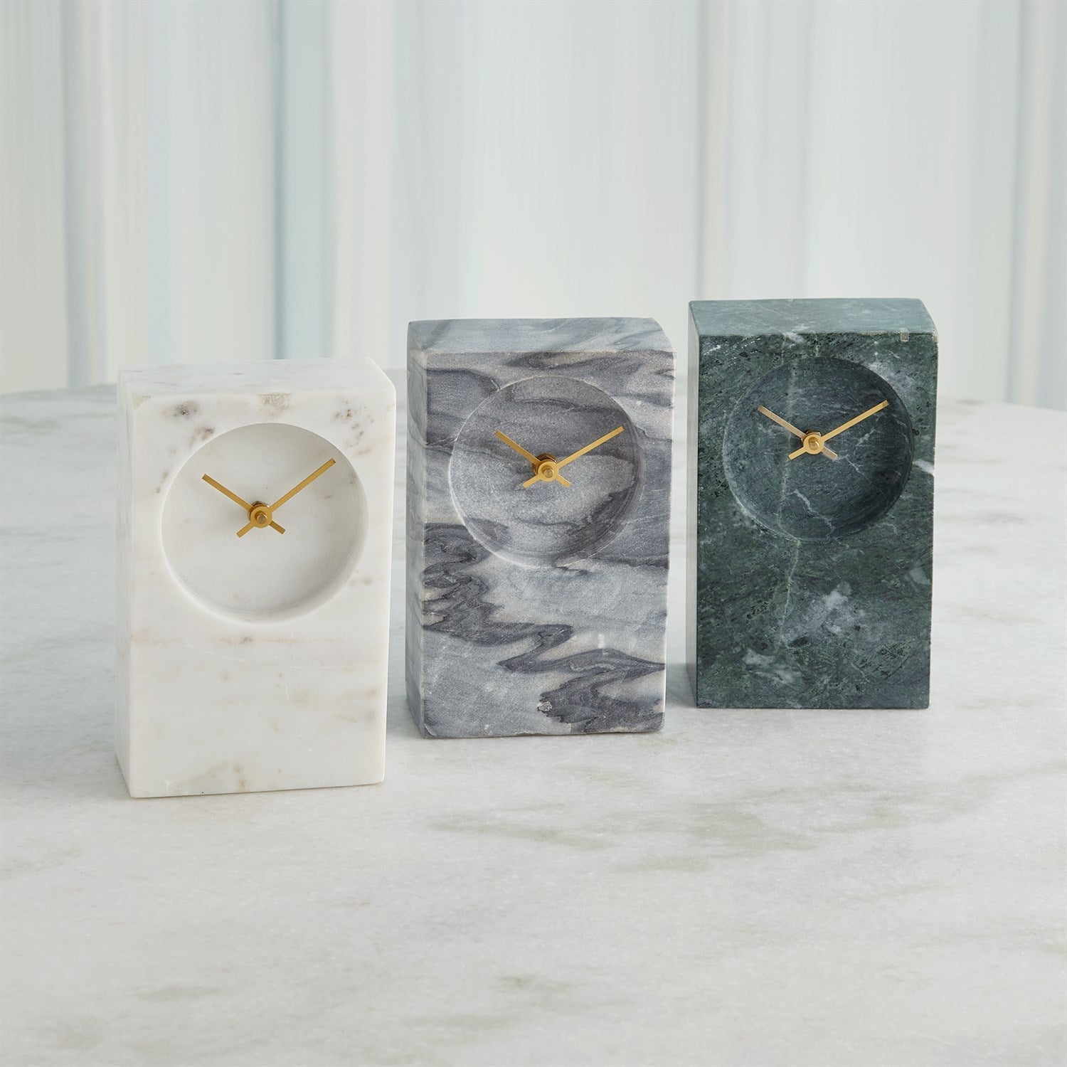 Global Views Marble Tower Clock