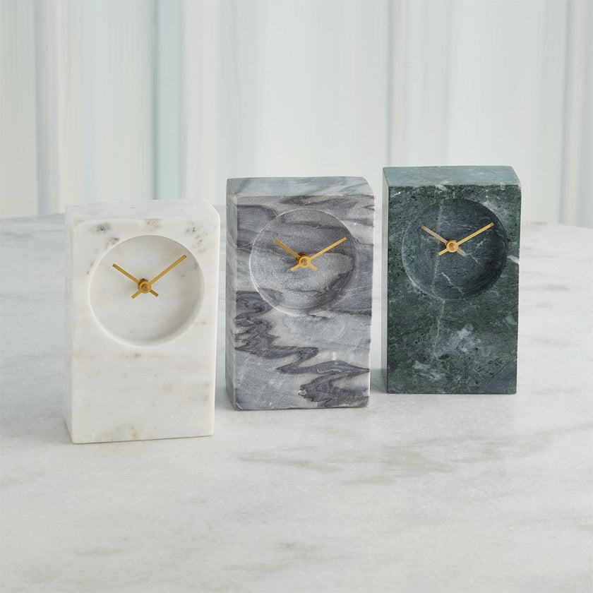 Global Views Marble Tower Clock
