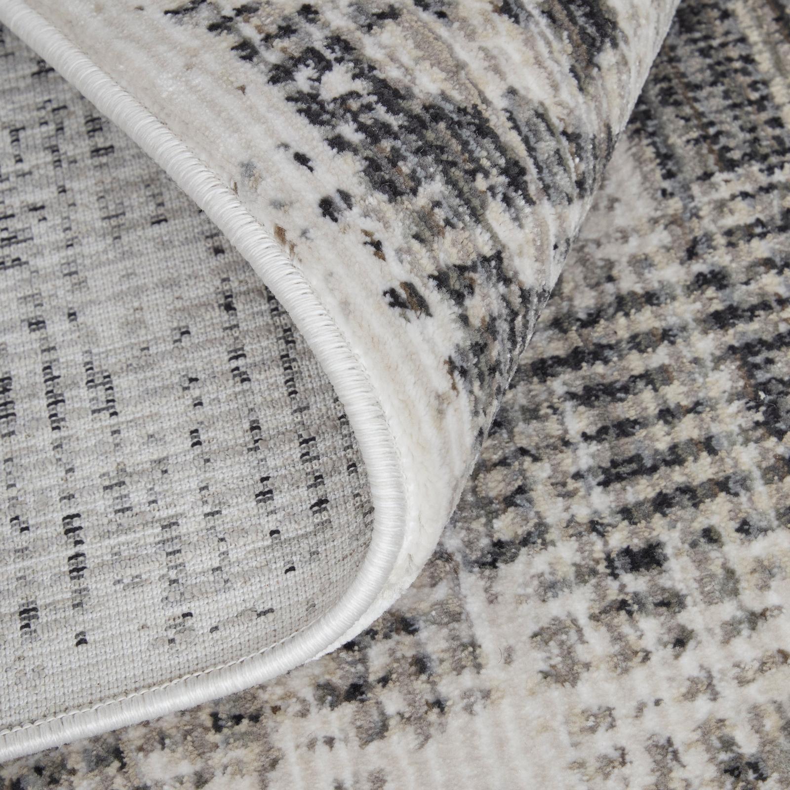 Feizy Sonora 39NYF Modern Abstract Rug in Gray/Ivory