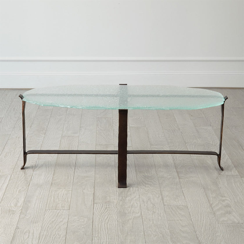 Global Views Melting Glass Cocktail Table