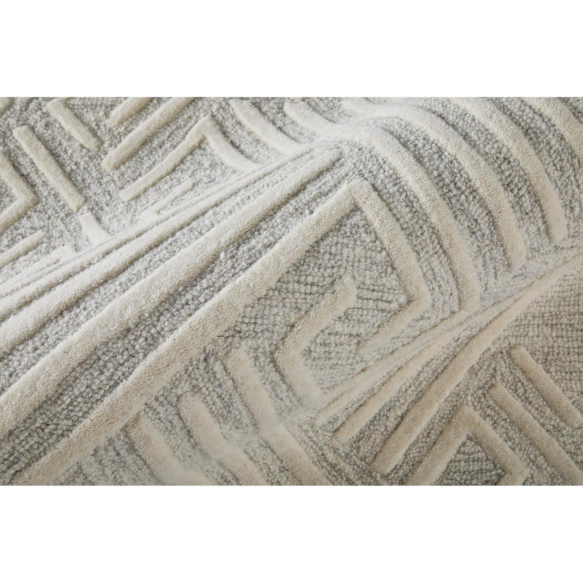 Feizy Enzo 8737F Transitional Geometric Rug in Tan/Ivory