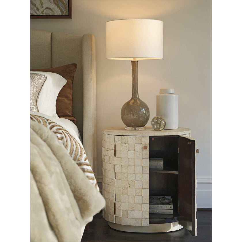Lexington Rendezvous Albion Stone Oval Nightstand