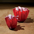 Global Views Handkerchief Vase - Deep Red