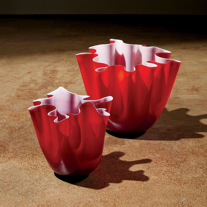 Global Views Handkerchief Vase - Deep Red