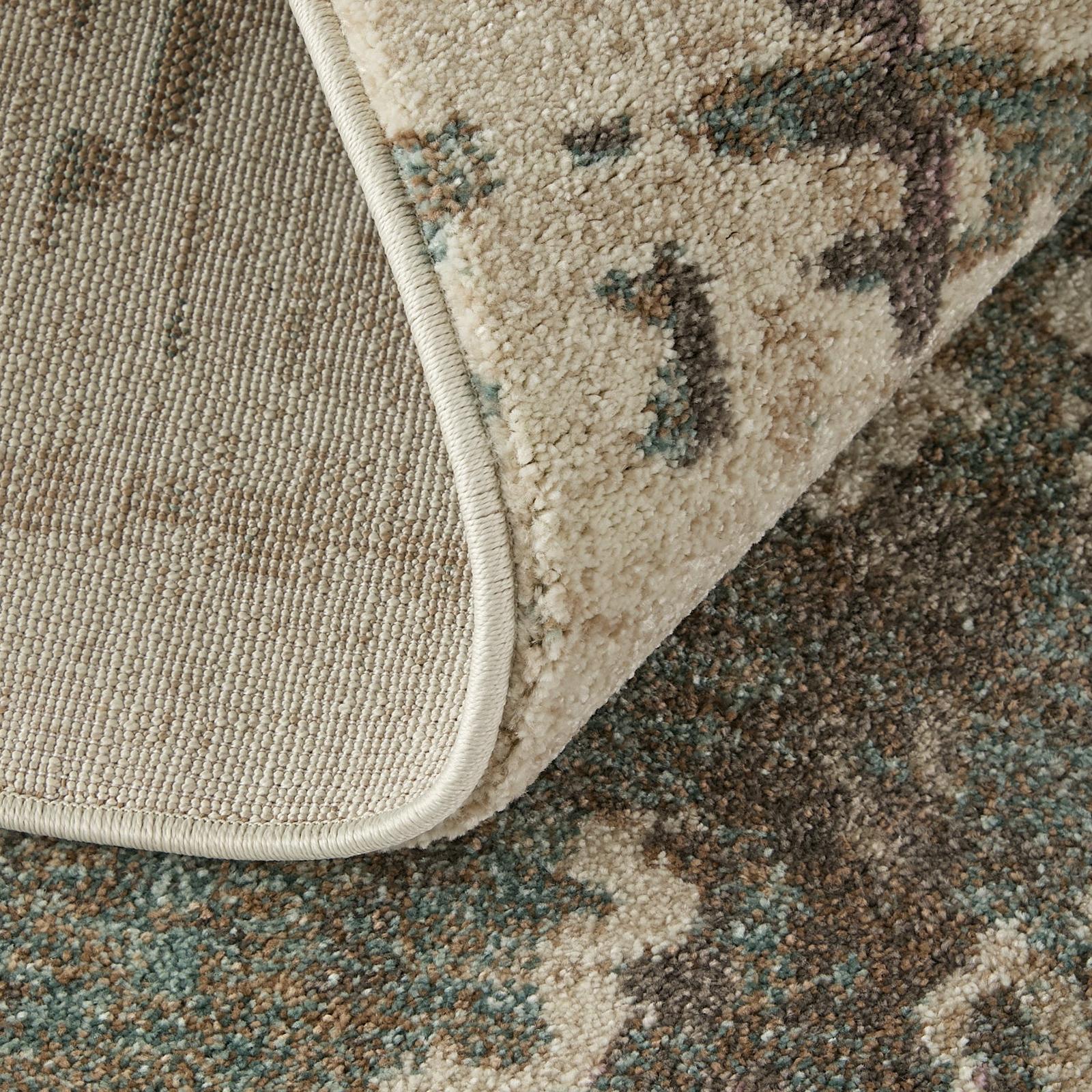 Feizy Eden 39QRF Modern Abstract Rug in Ivory/Blue/Purple