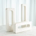 Global Views Rectangle Vase - White