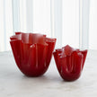 Global Views Handkerchief Vase - Deep Red