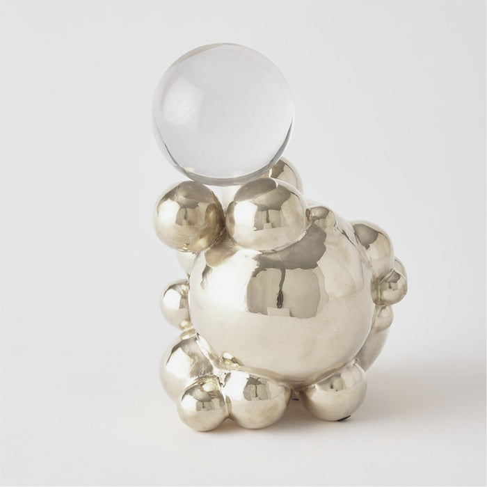 Global Views Bubble Orb Holder - Nickel with Crystal