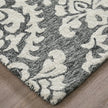 Feizy Belfort 8A26F Traditional Floral & Botanical Rug in Gray/Ivory/Black