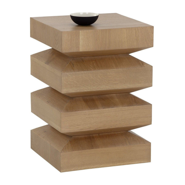 Sunpan Cormac End Table - Rustic Oak