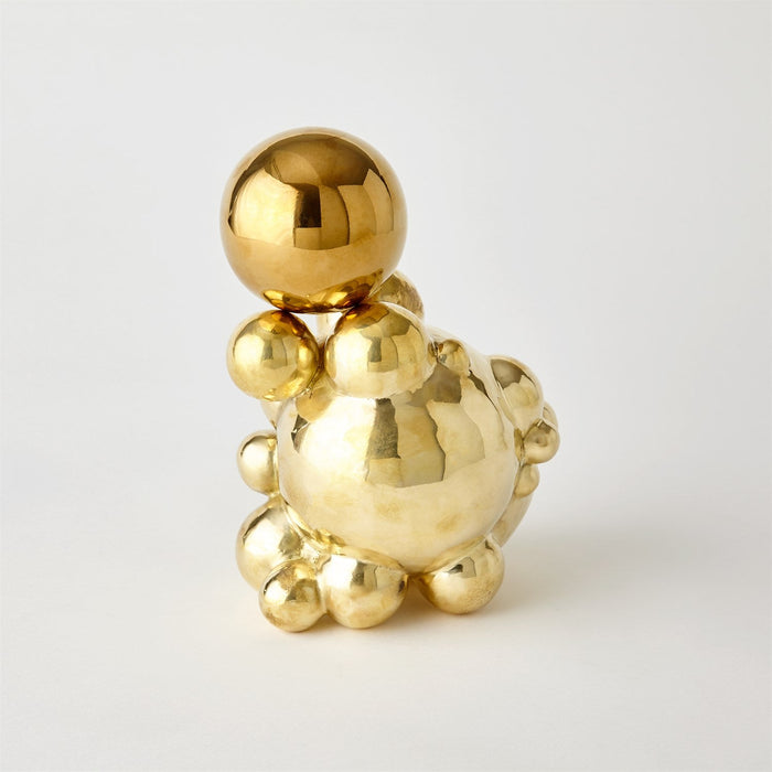 Global Views Bubble Orb Holder - Brass