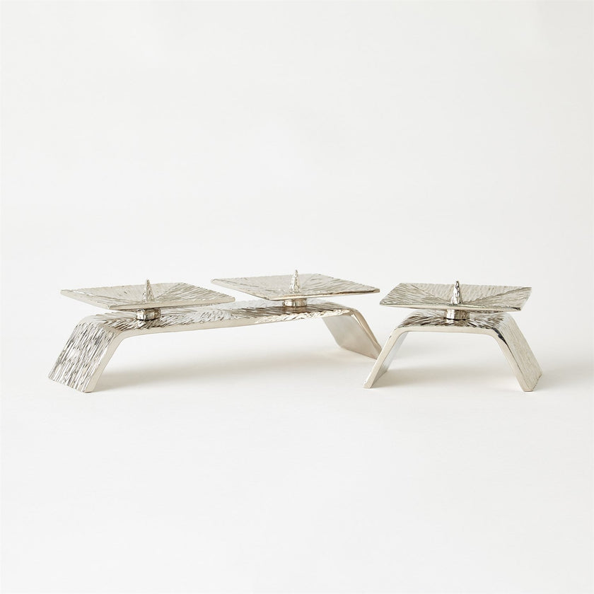 Global Views Torch Candleholder - Nickel