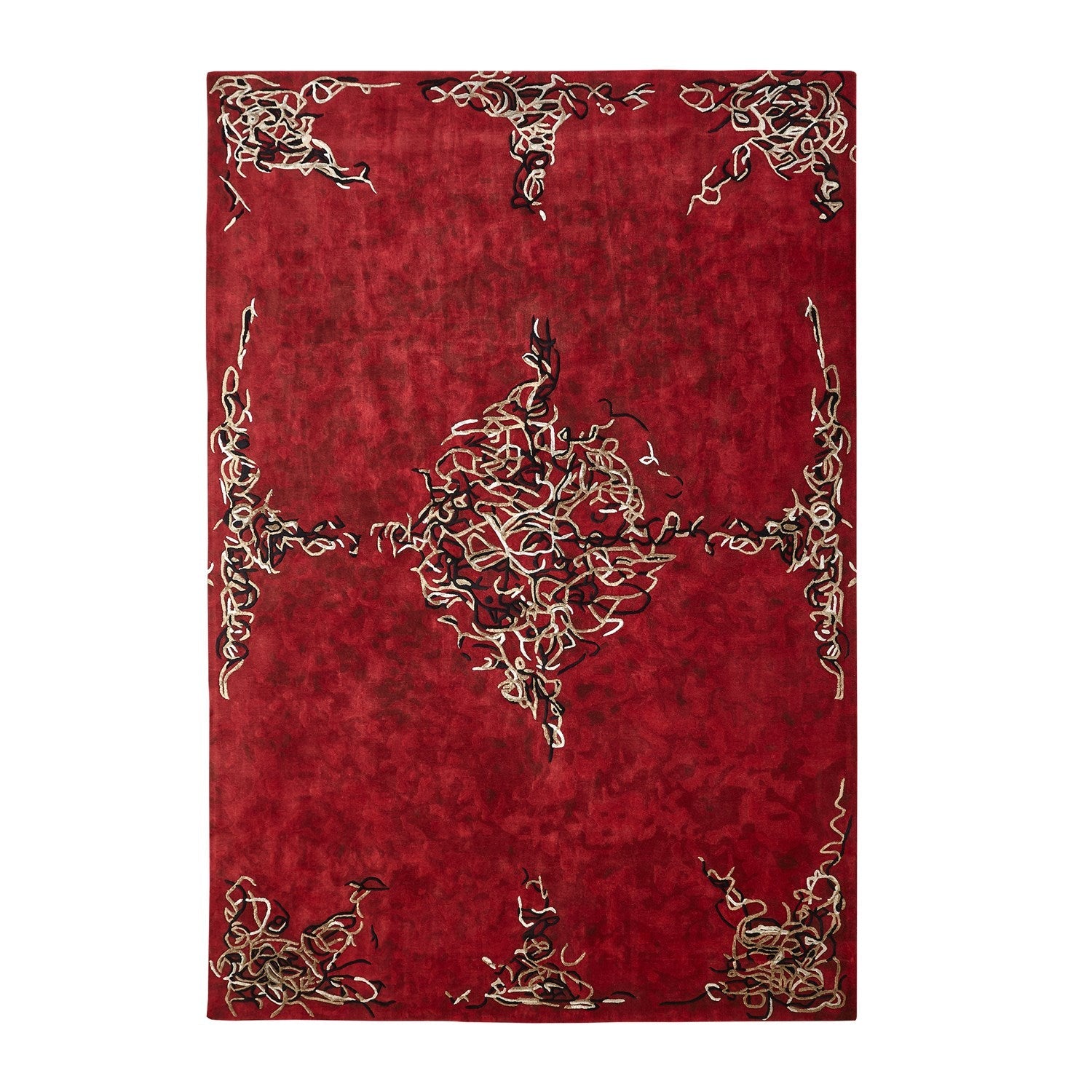 Global Views Parlor Rug - Deep Red