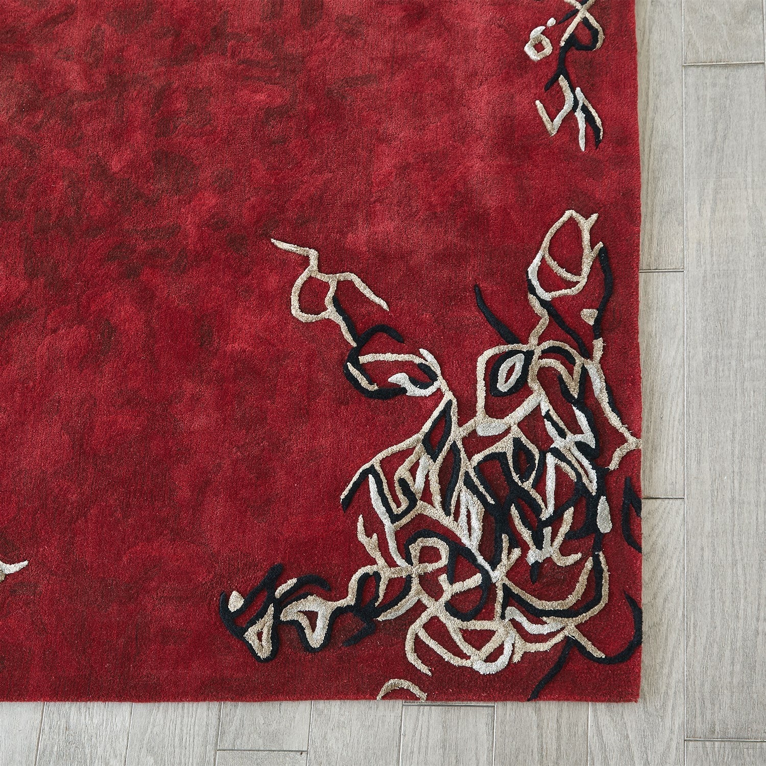 Global Views Parlor Rug - Deep Red