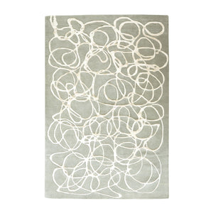 Global Views Scribble Rug - Grey/Ivory