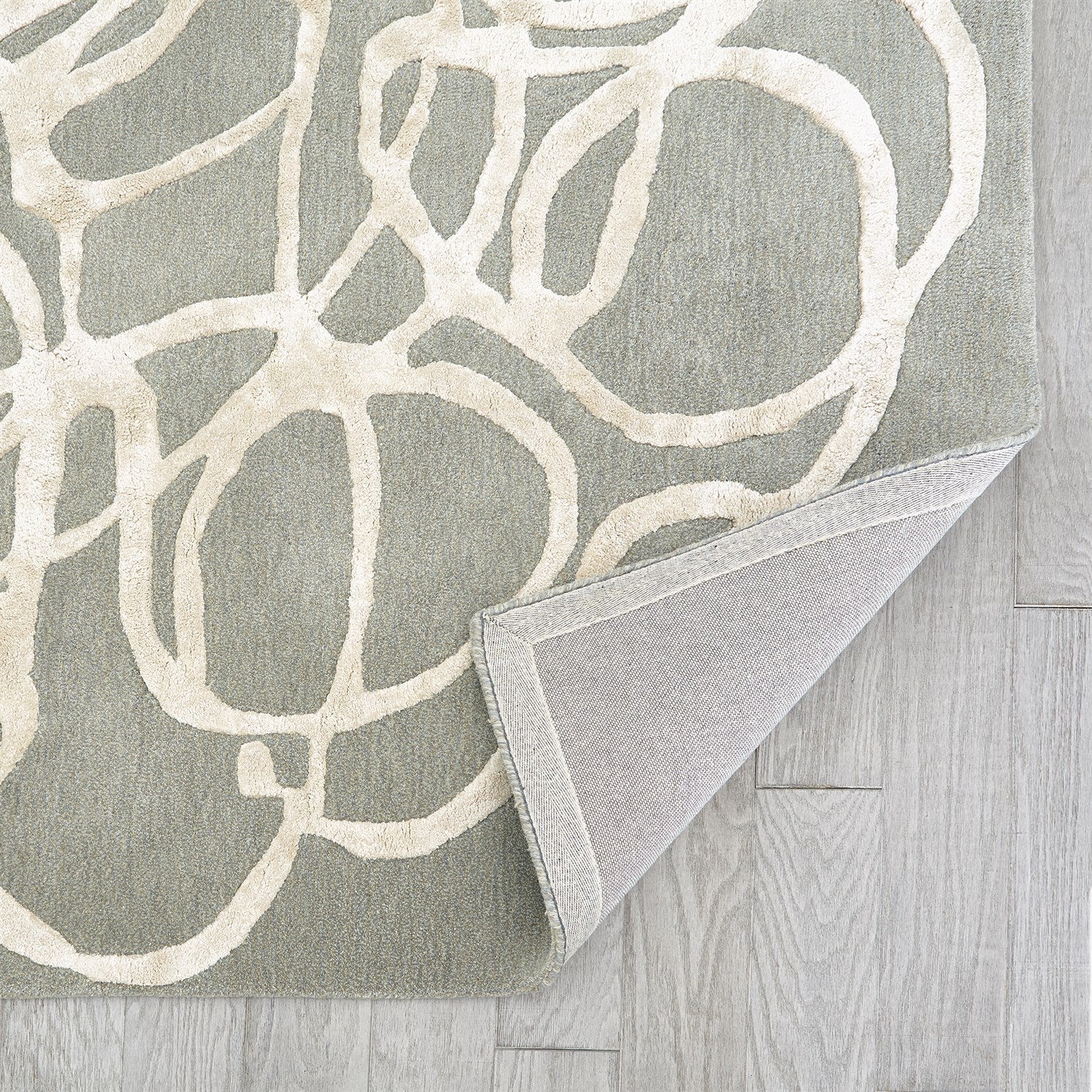 Global Views Scribble Rug - Grey/Ivory
