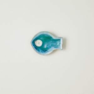 Global Views Blue Fish Plate