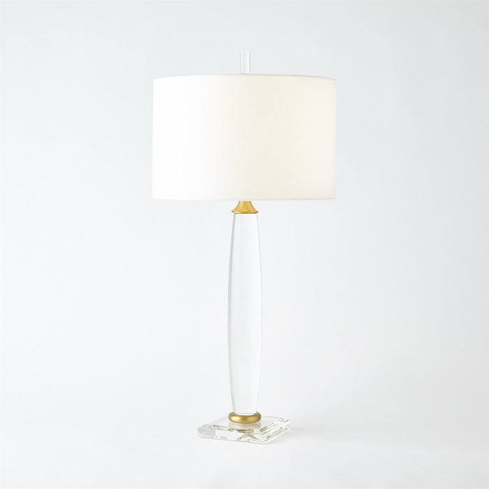 Global Views Bowed Crystal Column Lamp