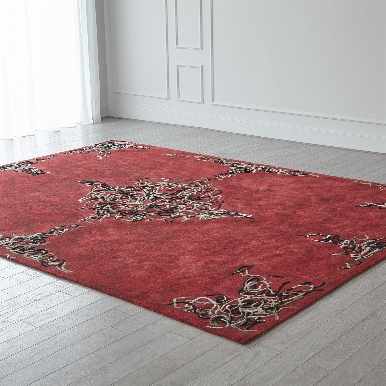 Global Views Parlor Rug - Deep Red