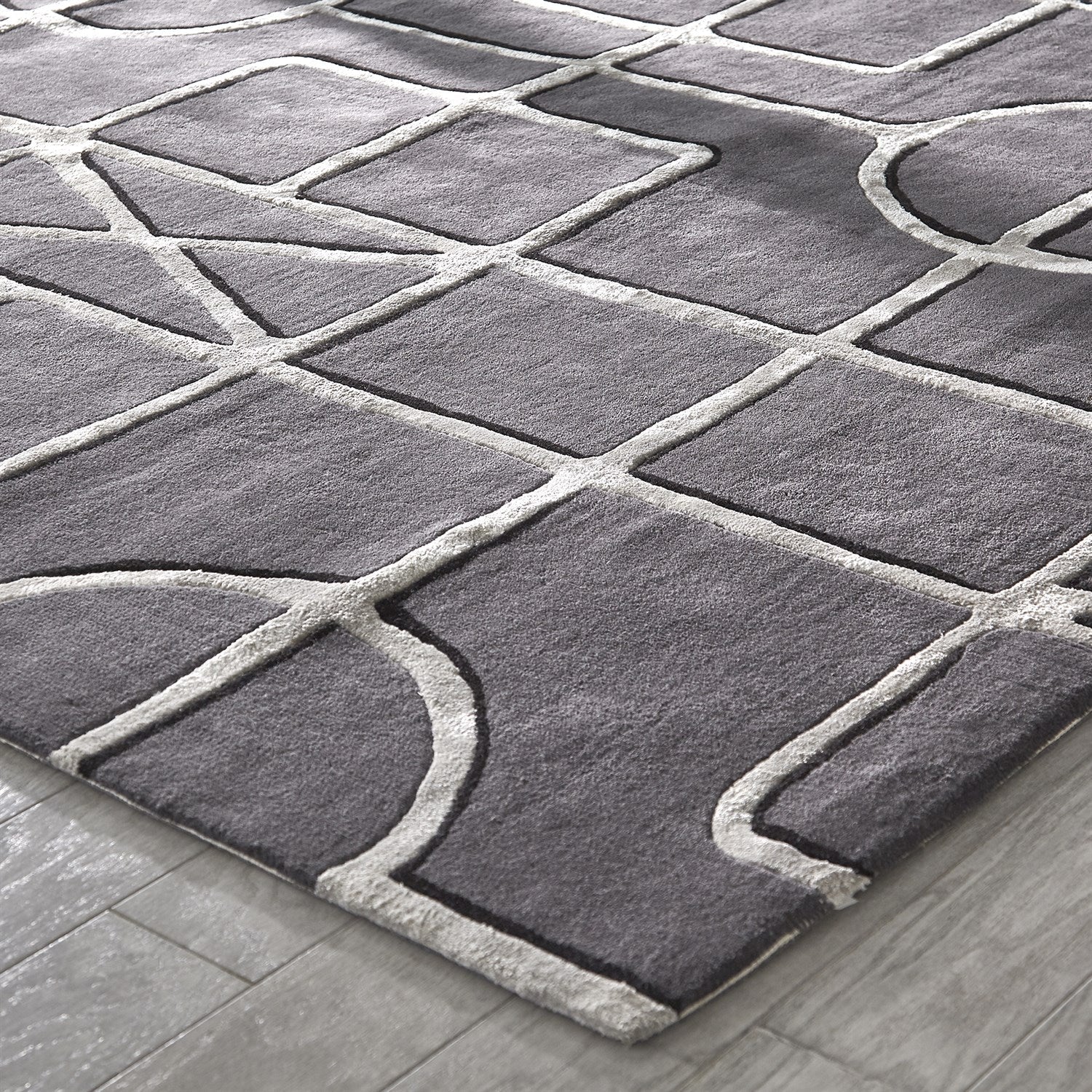 Global Views Gate Rug - Indigo Charcoal