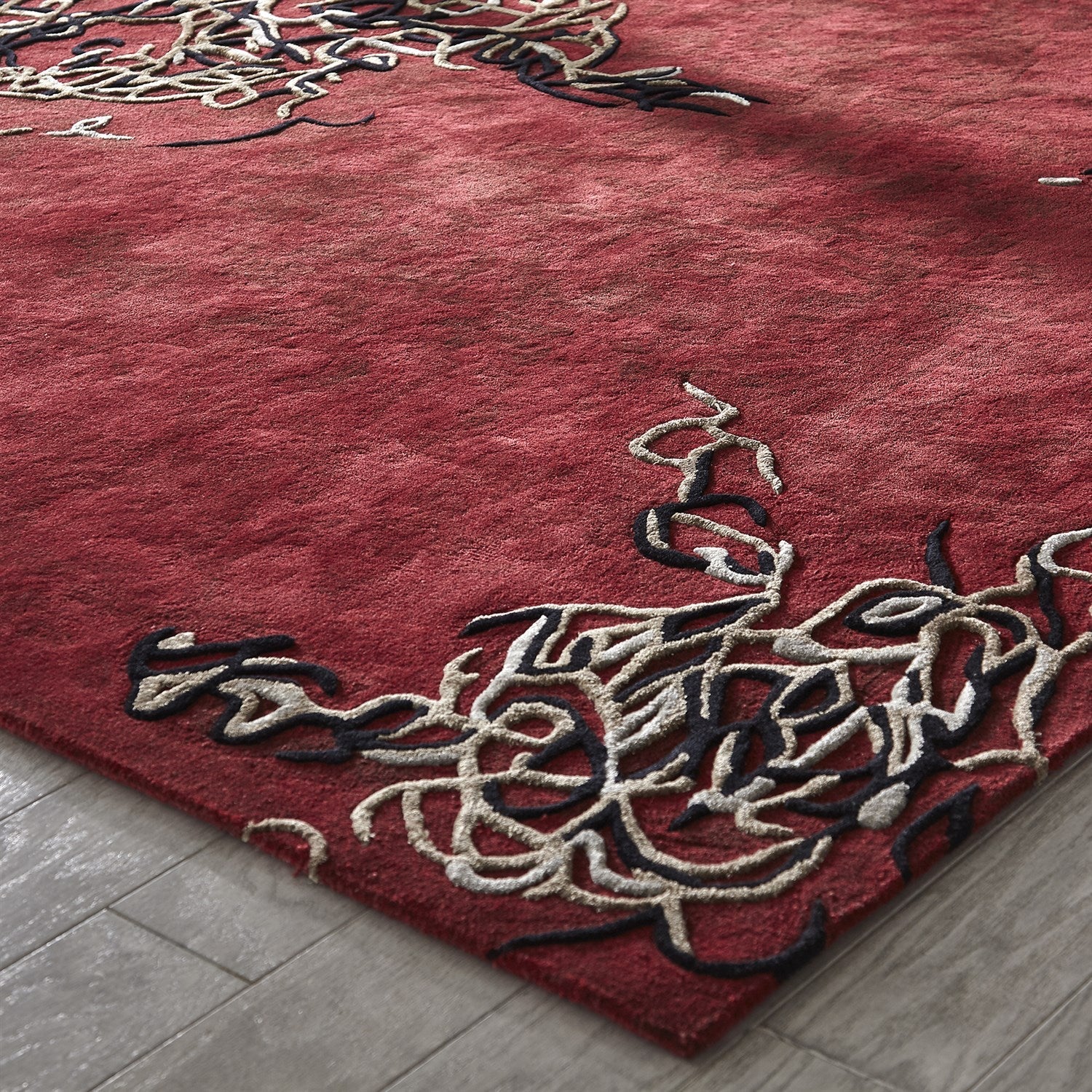 Global Views Parlor Rug - Deep Red