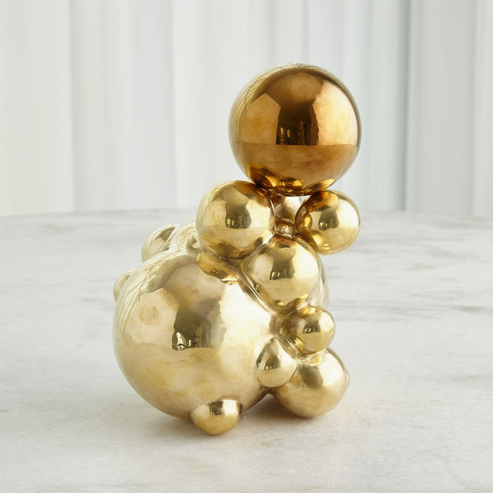 Global Views Bubble Orb Holder - Brass