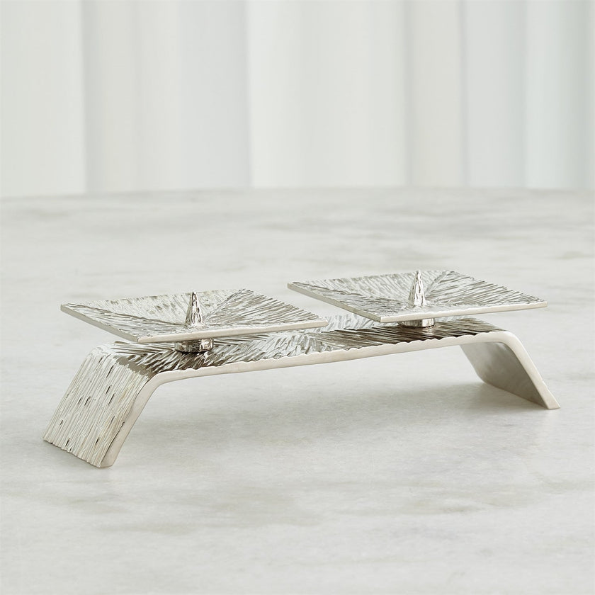 Global Views Torch Candleholder - Nickel