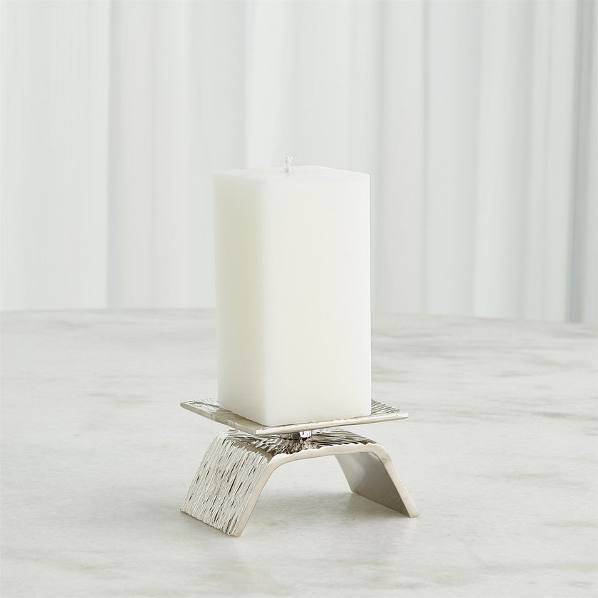Global Views Torch Candleholder - Nickel