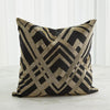 Global Views Woven Lines Pillow - Black/Gold