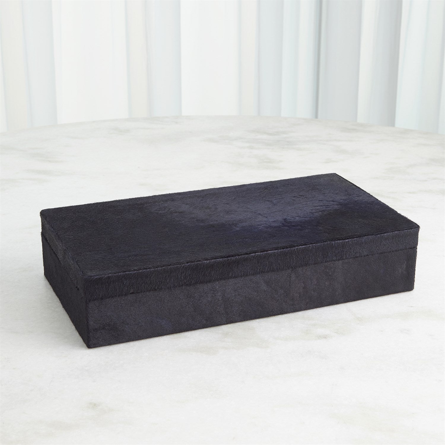 Global Views Blue Hair-on-Hide Box