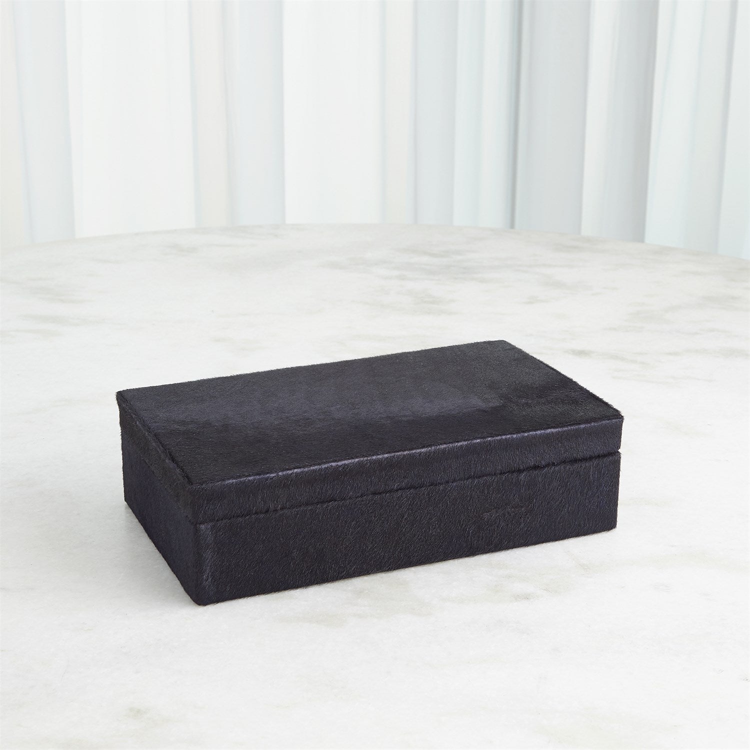 Global Views Blue Hair-on-Hide Box