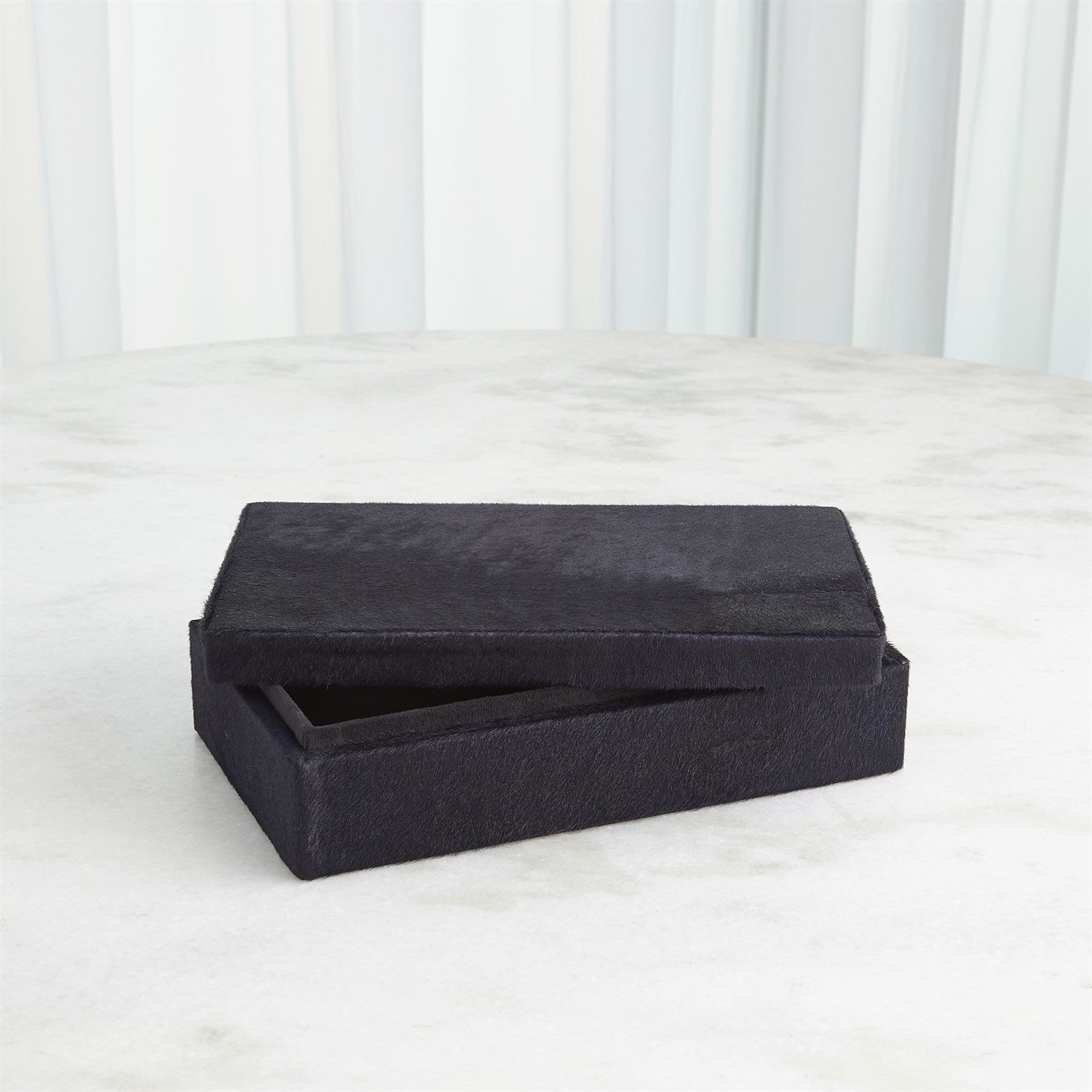 Global Views Blue Hair-on-Hide Box