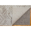 Feizy Vancouver 39NPF Modern Geometric Rug in Ivory/Tan/Brown