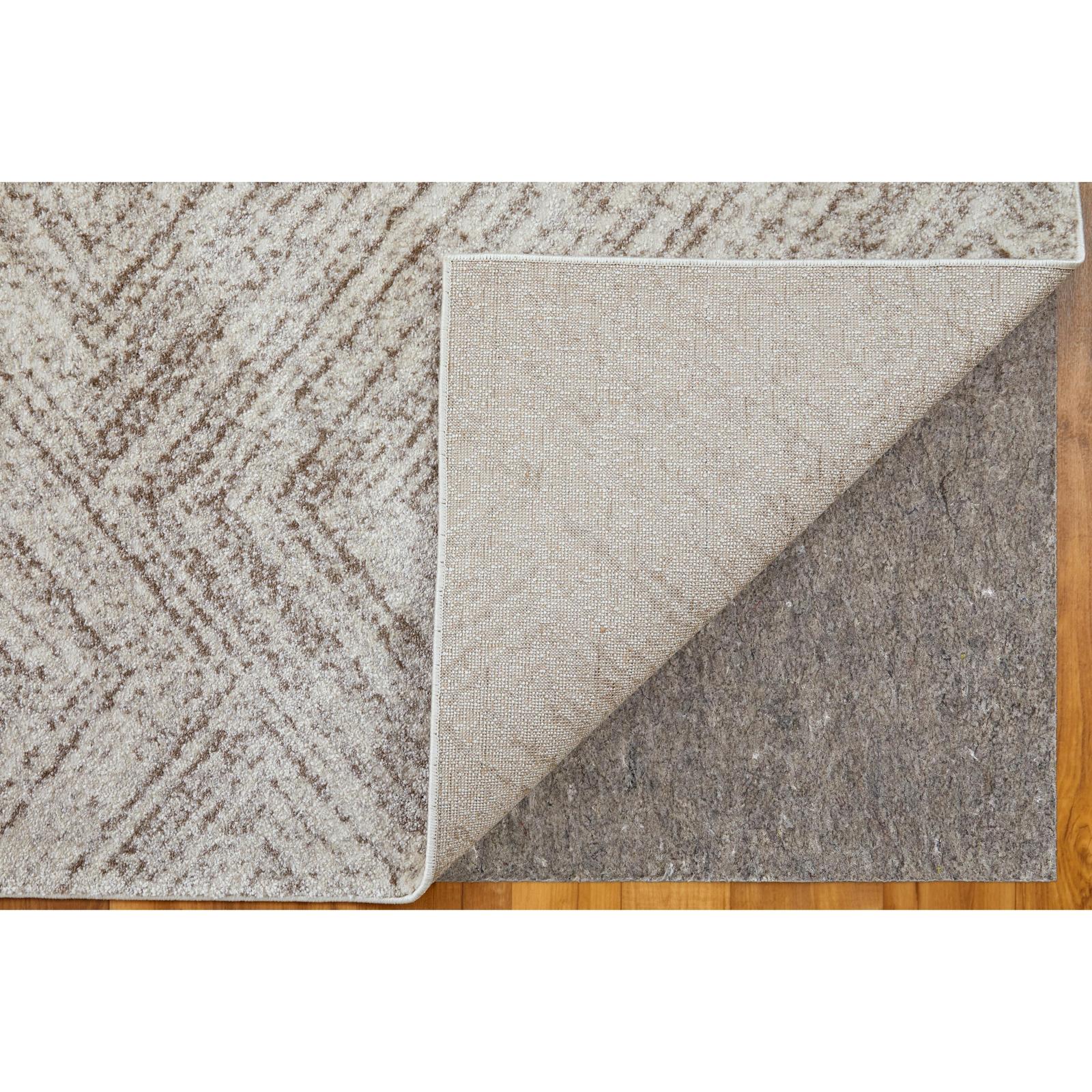 Feizy Vancouver 39NPF Modern Geometric Rug in Ivory/Tan/Brown