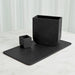 Global Views Radius Edge Leather Desk Accessories - Black