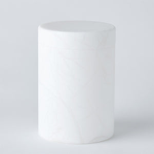 Global Views Cilindro Alabaster Box - White