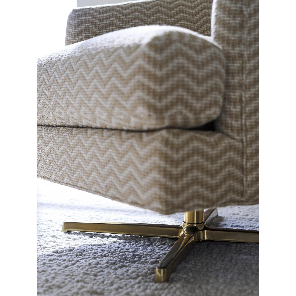 Lexington La Costa Graves Swivel Chair - Brass