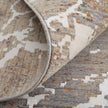 Feizy Pryor 39NHF Modern Abstract in Taupe/Brown/White