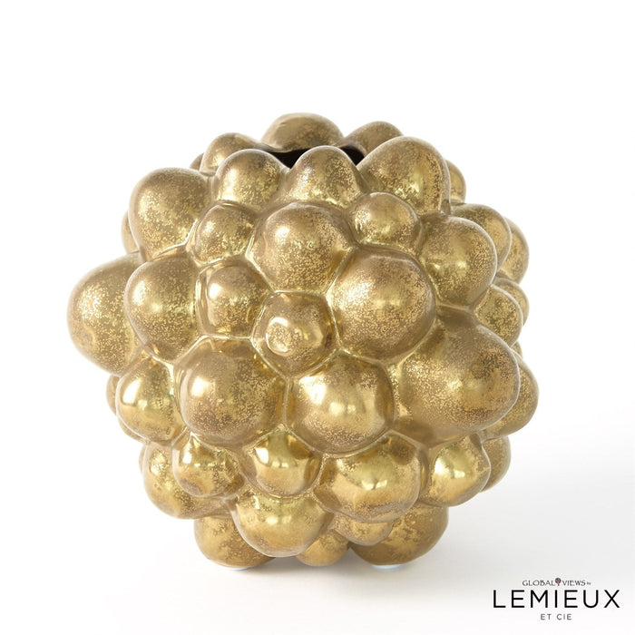 Global Views Bubble Vase - Matte Antique Gold