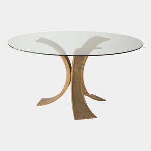 Global Views Lotus Antique Gold Dining Table