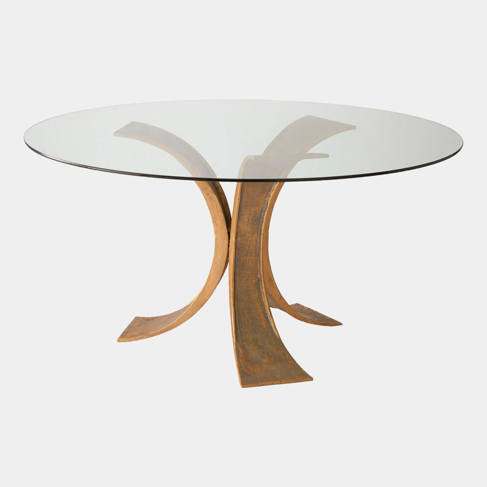Global Views Lotus Antique Gold Dining Table