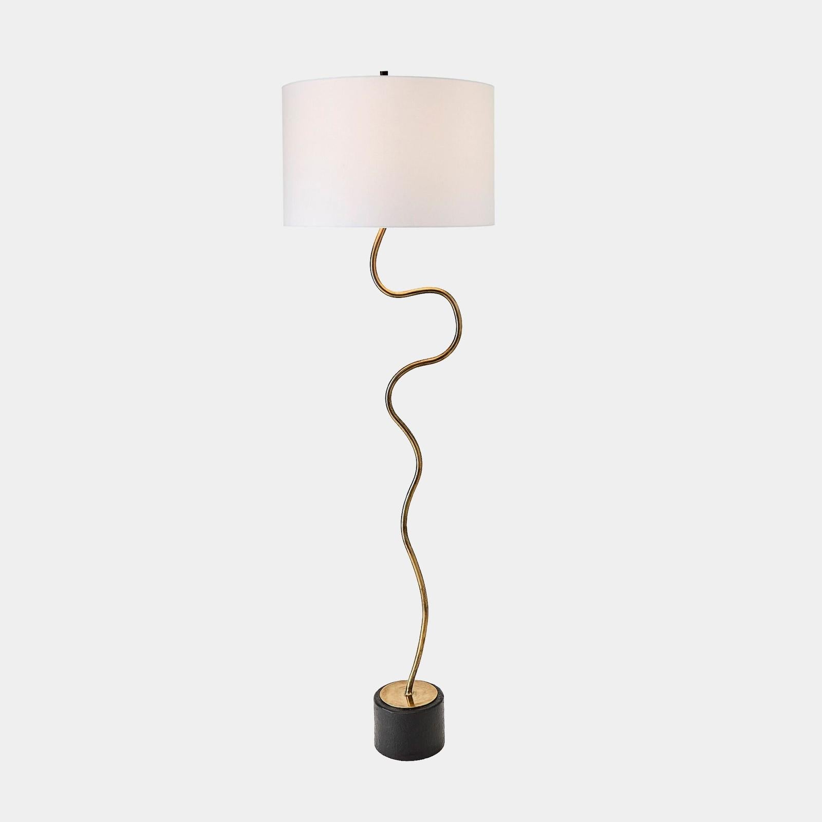 Global Views Loop Brass Floor Lamp