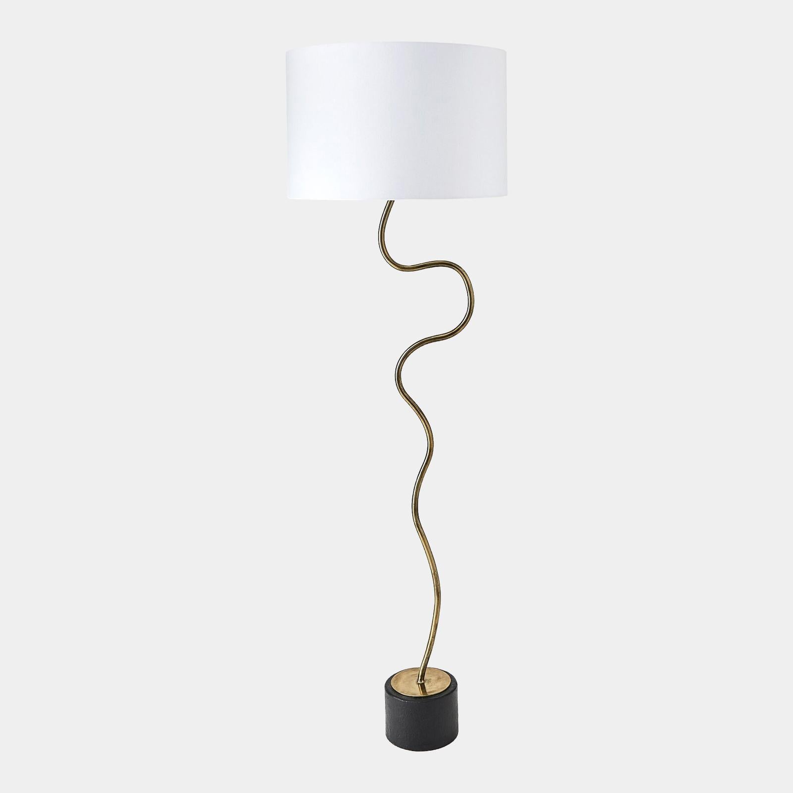 Global Views Loop Brass Floor Lamp
